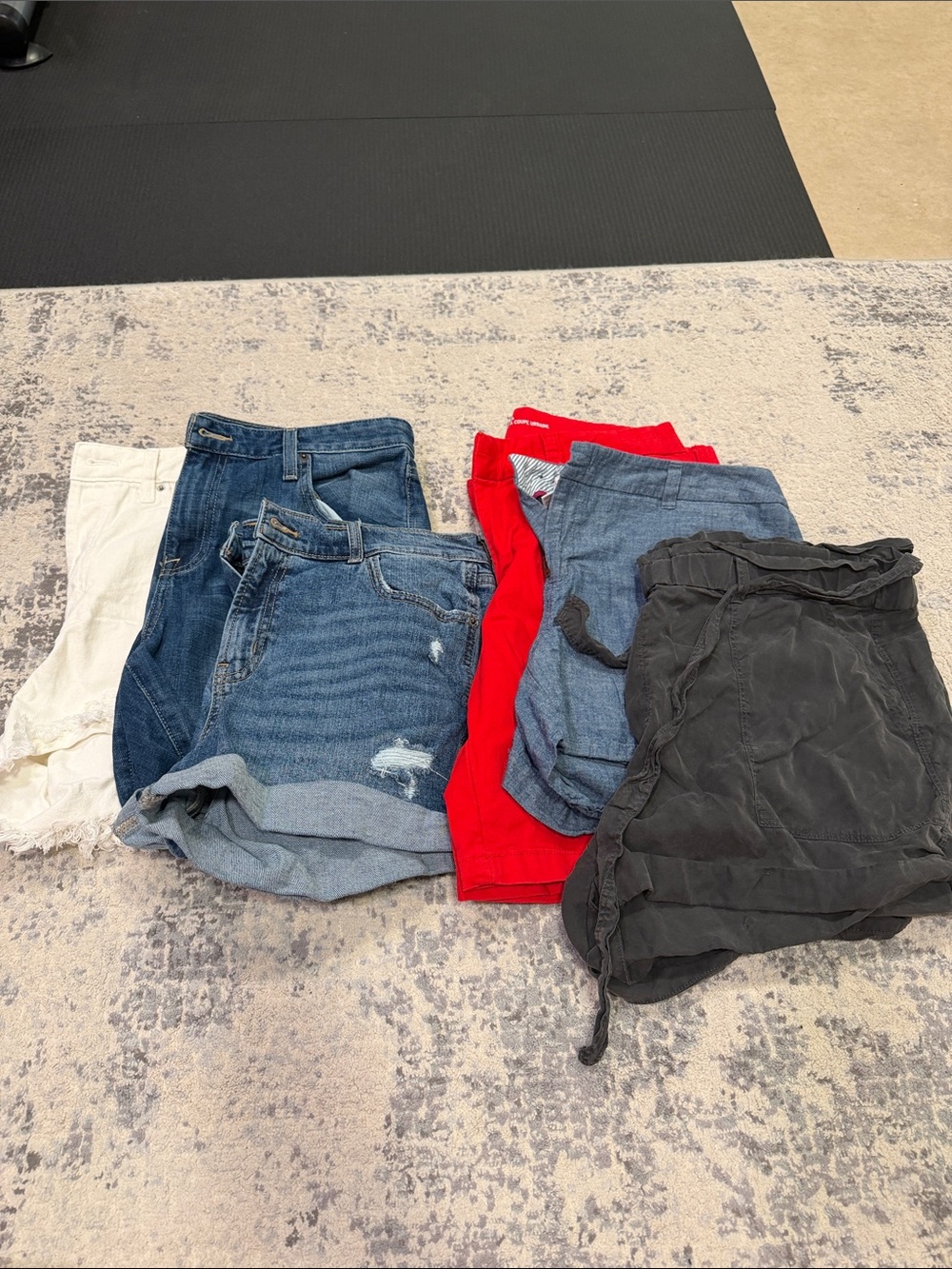 Mixed Women’s Shorts Bundle - Blue, Red, Black, White Set of 6